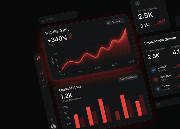 Analytics dashboard mockup
